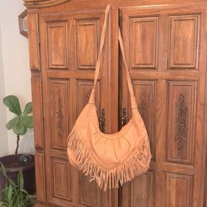 Vintage Leather Fringe Bag